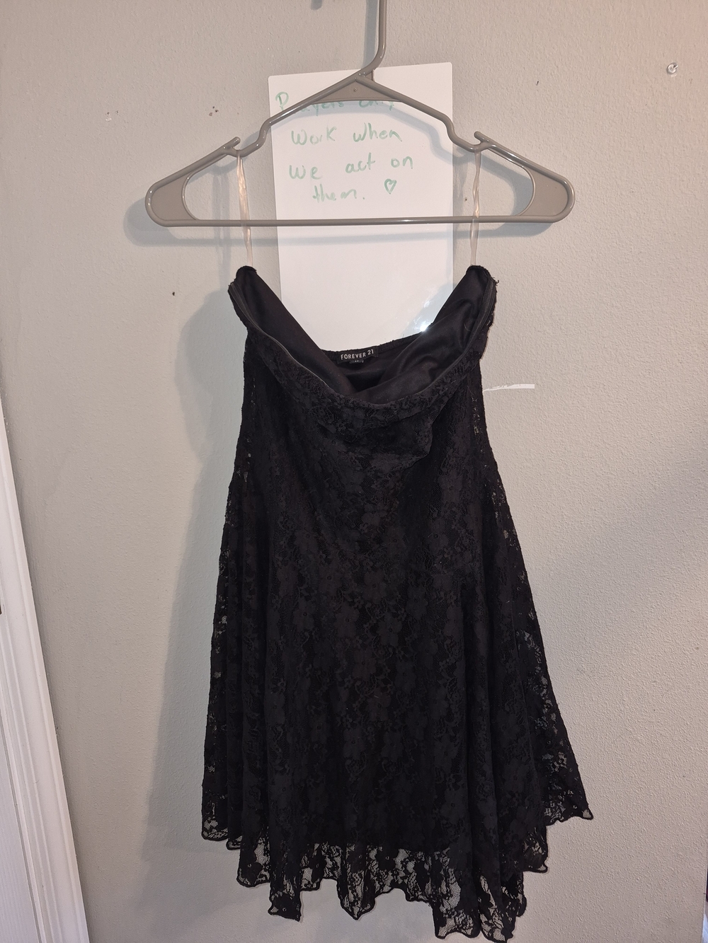 Forever 21 Black Lace A-Line Dress